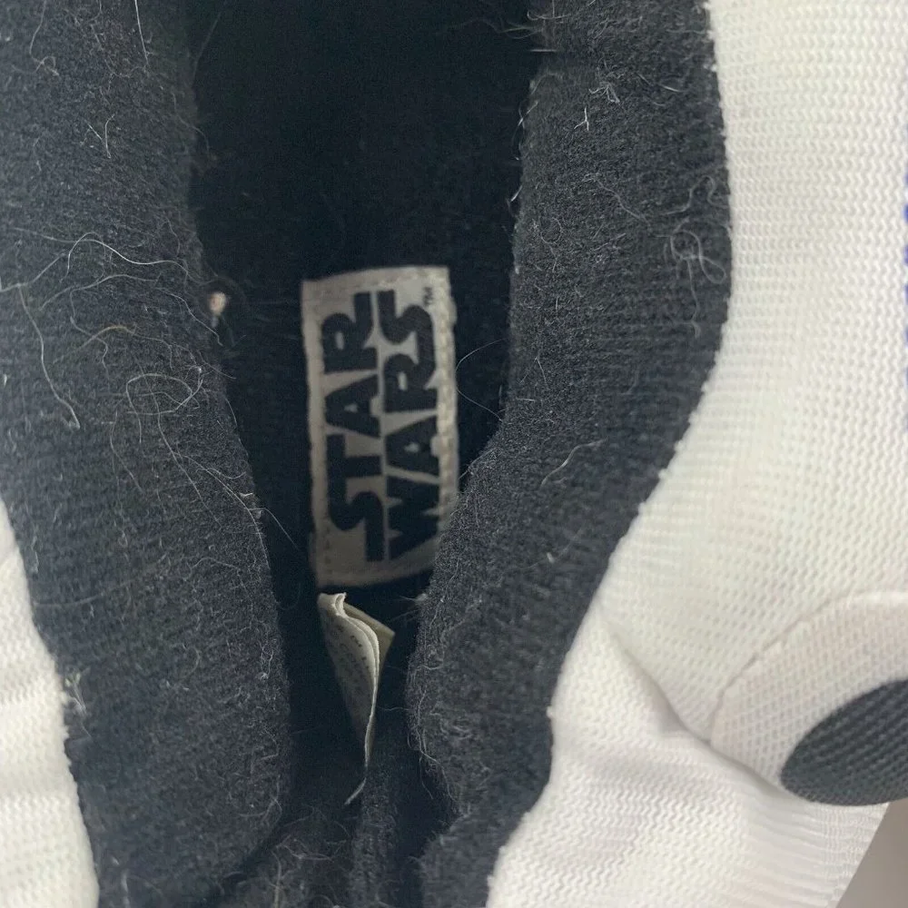 Disney Star Wars Stormtrooper Slippers Boys Size‎ 2-3 Comfort Plush Pull-On 8305